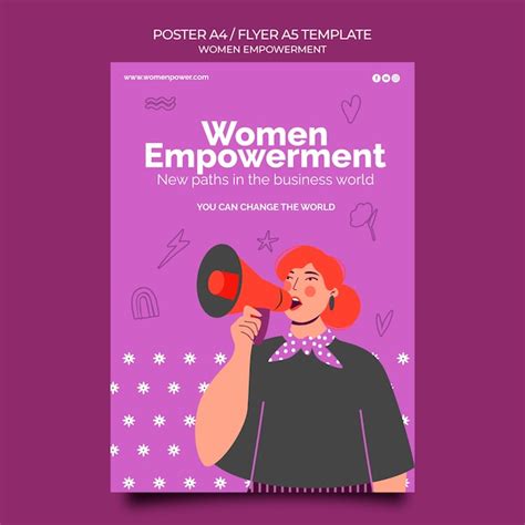 Free Psd Vertical Poster Template For Women Empowerment