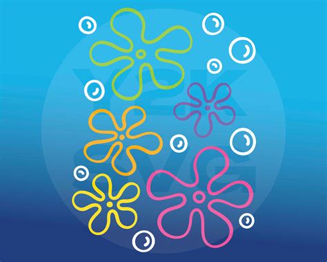 Bikini Bottom Flowers Bundle svg png eps dxf Descarga Etsy México