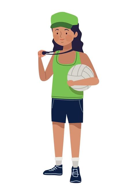 female volleyball coach 10428818 Vector Art at Vecteezy