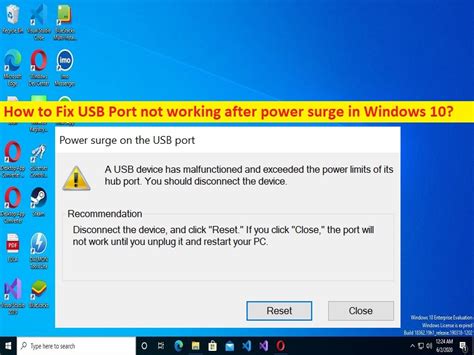 Cómo Reparar El Puerto Usb Que No Funciona Después De Una Subida De Tensión En Windows 10 [pasos