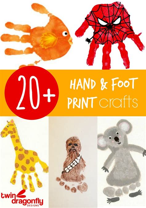 20 Hand And Footprint Crafts Dragonfly Designs