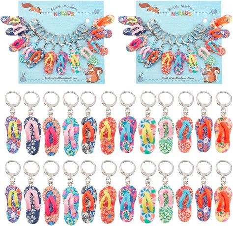 Amazon NBEADS 24 Pcs Beach Shoe Stitch Markers Handmade Polymer