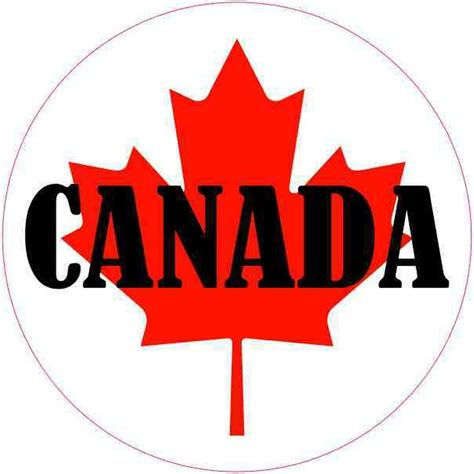 4x4 Labeled Round Canada Flag Sticker Vinyl Vehicle Decal Travel ...