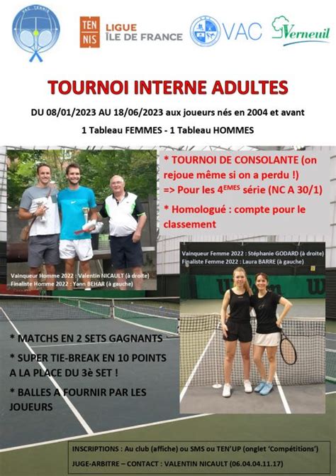 Les Tournois Club Verneuil AC Tennis