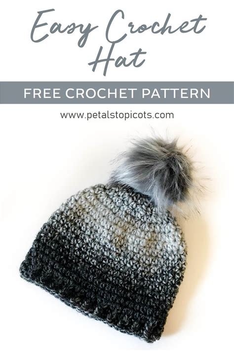 Easy Crochet Hat Pattern ... Great for Beginners! - Petals to Picots