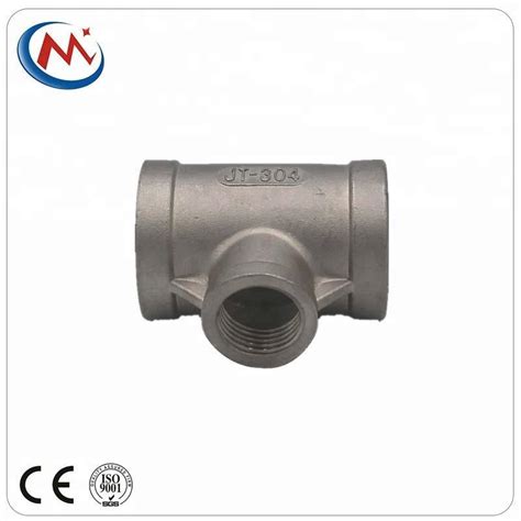 3 Way Female Stainless Steel 304 316 Threaded Pipe Fitting Casting Tee