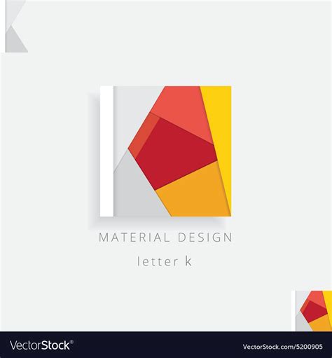 Letter k colorful design element Royalty Free Vector Image