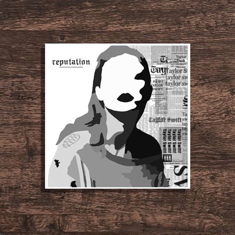 Taylor Swift Reputation Album Cover Sticker Die Cut Sticker | Etsy