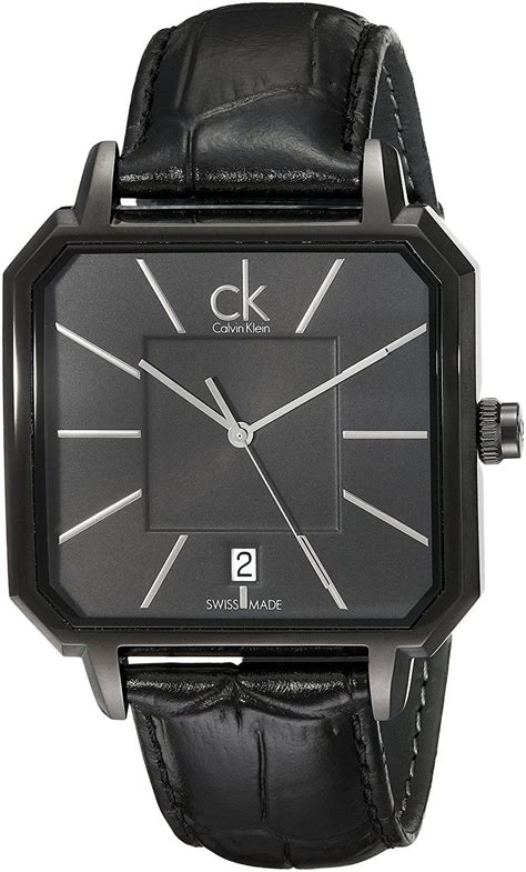 Calvin Klein Men S K1U21402 Concept Black Dial Black Leather Strap