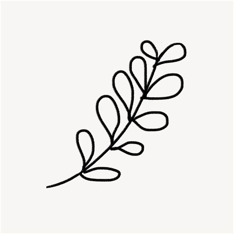 Leaf Doodle Clipart Botanical Design Free PSD Rawpixel