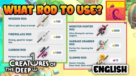NEWBIE GUIDE: RODS EXPLANATION - CREATURES OF THE DEEP FISHING # ...