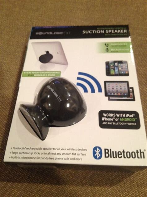 Bluetooth Rechargeable Wireless Suction Speaker SOUNDLOGIC XT Black