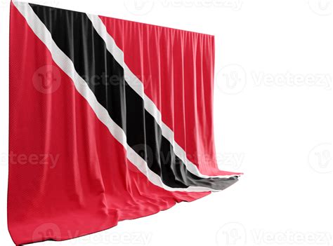 Trinidad And Tobago Flag Curtain In 3d Rendering Called Flag Of Trinidad And Tobago 31781901 Png