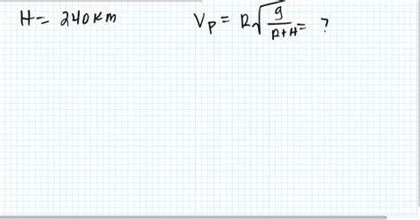 SOLVED Determine The Speed V Required Of An Earth Satellite At Point A