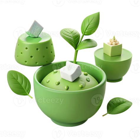 Green Tea Infuser Cup Set 51330650 Png