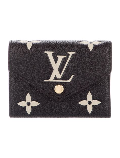 Louis Vuitton Lv Monogram Empreinte Leather Victorine Wallet Black Wallets Accessories