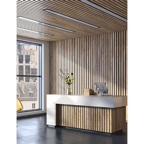 Wall Panel Pet MDF Wood Slat Wall Panel Natural Walnut And Oak Acoustic