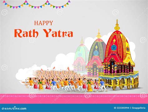 Rath Yatra Lord Jagannath Festival Holiday Background Celebrated In