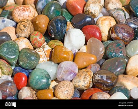 Collection Of The Semi Precious Stones Stock Photo Alamy