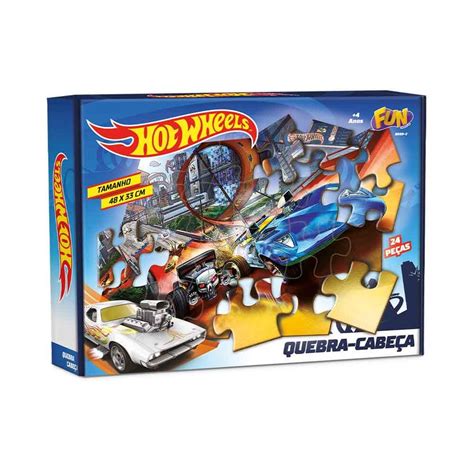 Quebra Cabeça Hot Wheels Peças x Fun Toyshow Tudo de Marvel DC Netflix Geek Funko