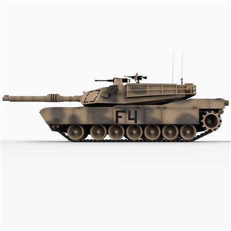 M Abrams Battle Tank D Model