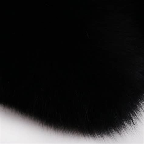 BLACK Real Fox Fur Bikini One Size Bikini Set Etsy