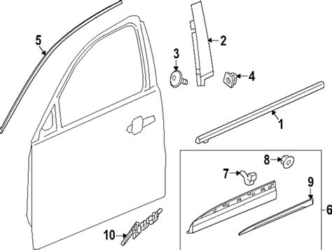 Buick Envision Front Passenger Side Door Window Upper Reveal