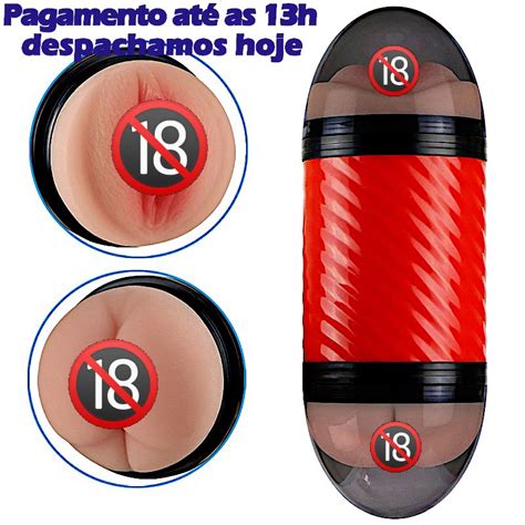 Masturbador Masculino Vagina E Anus Copo Lanterna Vermelho Shopee Brasil