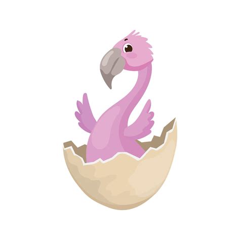 Flamingo in egg 13041461 Vector Art at Vecteezy