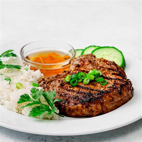 Sweet And Savory Grilled Vietnamese Pork Chops Also Know As Sườn Nướng This Restaurant Quality