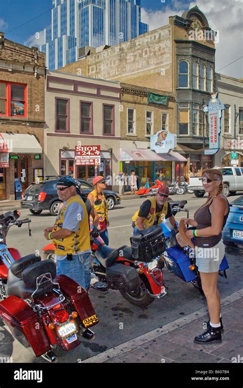 Republic Of Texas Biker Rally At W 6th Street In Austin Texas Usa Stock