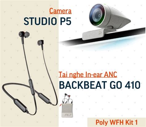 Bộ Kit Camera Hội Nghị Truyền Hình Poly Studio P5 And Backbeat Go 410