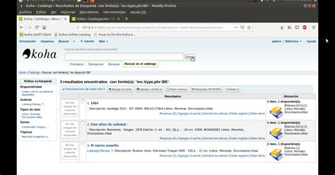Distritotux Koha Gestion De Bibliotecas Uso Y Configuracion Video 06