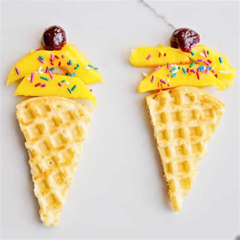 Waffle Fruit Ice Cream Cones