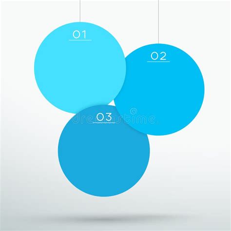 Infographic Numbers To Overlapping Circles Stock Illustrations 8