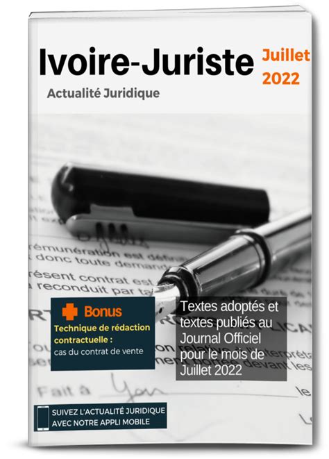 Revue Actualité juridique Côte dIvoire Juillet 2022 PDF