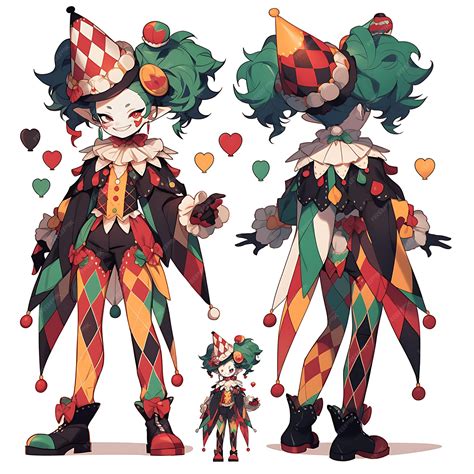 Premium Photo Character Anime Of Male Chibi Kawaii Court Jester
