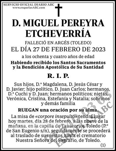 Miguel Pereyra Etcheverr A Esquelas Abc