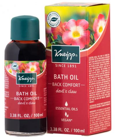 Kneipp Back Comfort Devil S Claw Herbal Bath Oil Walmart