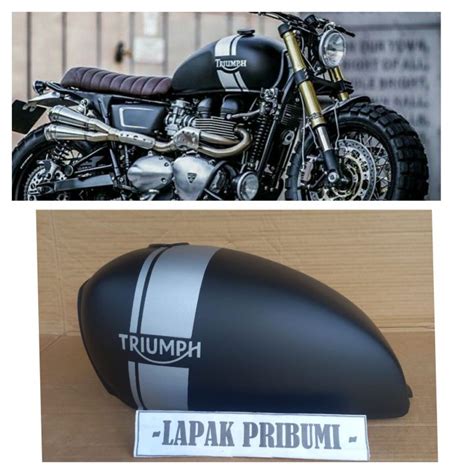 Tangki Japstyle Custom Triumph Polos Bober Scrambler Lazada Indonesia