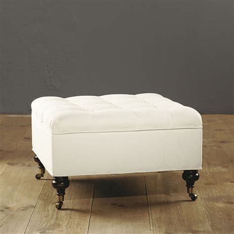 Square Tufted Storage Ottoman | Ballard Designs