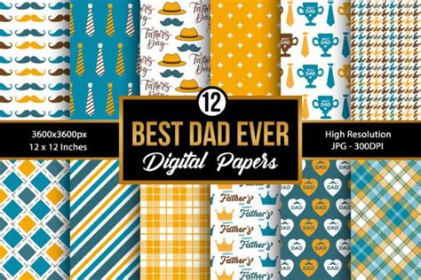 Father S Day Pattern Digital Papers Graphic By Creative Store