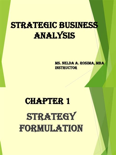 Chapter 1 Strategy Formulation Pdf Strategic Management Value Chain