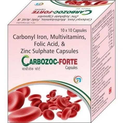 Carbonyl Iron Vitamin Vitamin C Folic Acid Zinc Capsule Packaging