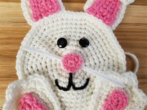 Bunny Applique Whiskers Placement On Bunny Head Applique Easter Crochet Crochet Bunny