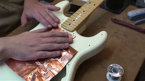 Us Fender Standard Stratocaster Copper Shielding Setup Youtube