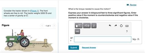 Solved Consider The Tractor Shown In Figure The Front Chegg