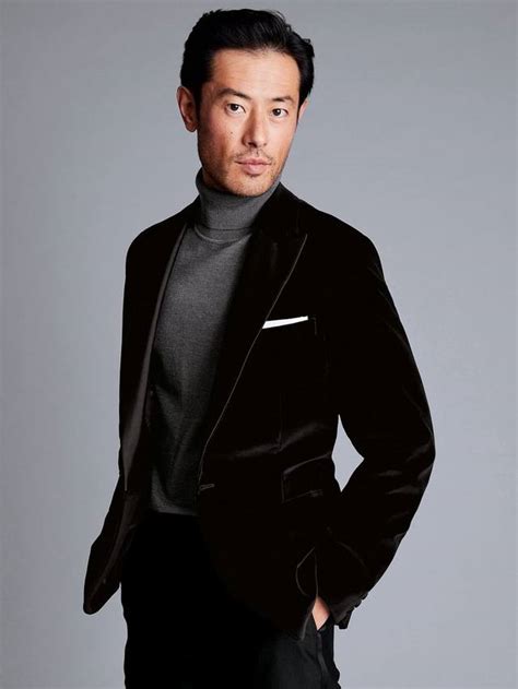 Charles Tyrwhitt Slim Fit Italian Velvet Jacket Black