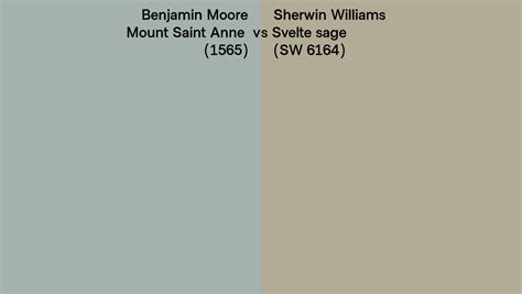 Benjamin Moore Mount Saint Anne Vs Sherwin Williams Svelte Sage