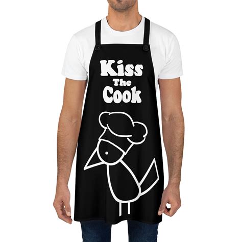 Kiss The Cook Apron Bbq Apron Chefs Apron Apron For Men Etsy Kiss The Cook Apron Aprons For